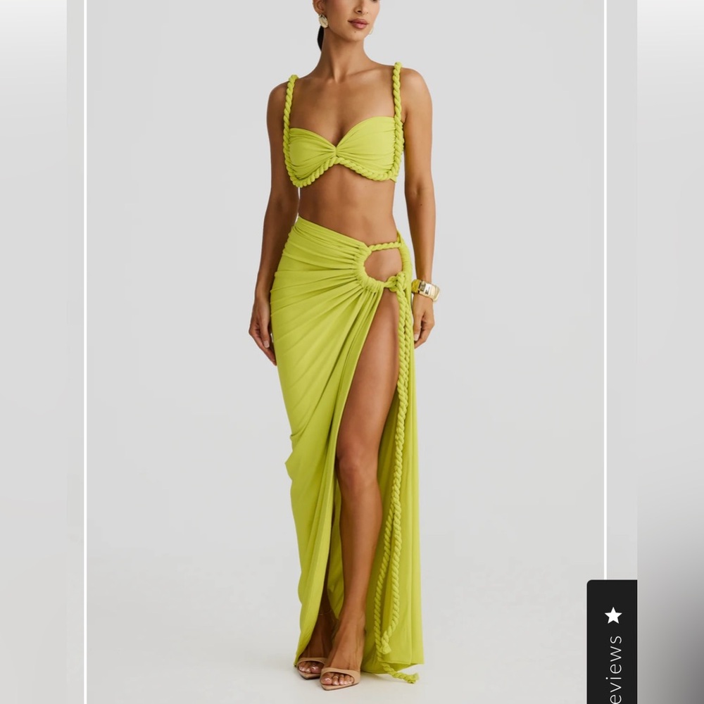 MELANI : Lime Green Braided Bikini Set (brand new w/o tags)